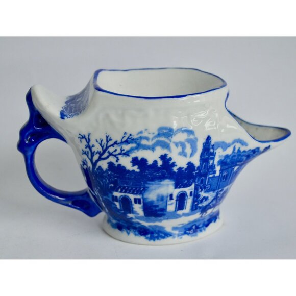 Victoria Ware Ironstone Blue Flow Shaving Mug Vintage - Picture 1 of 8